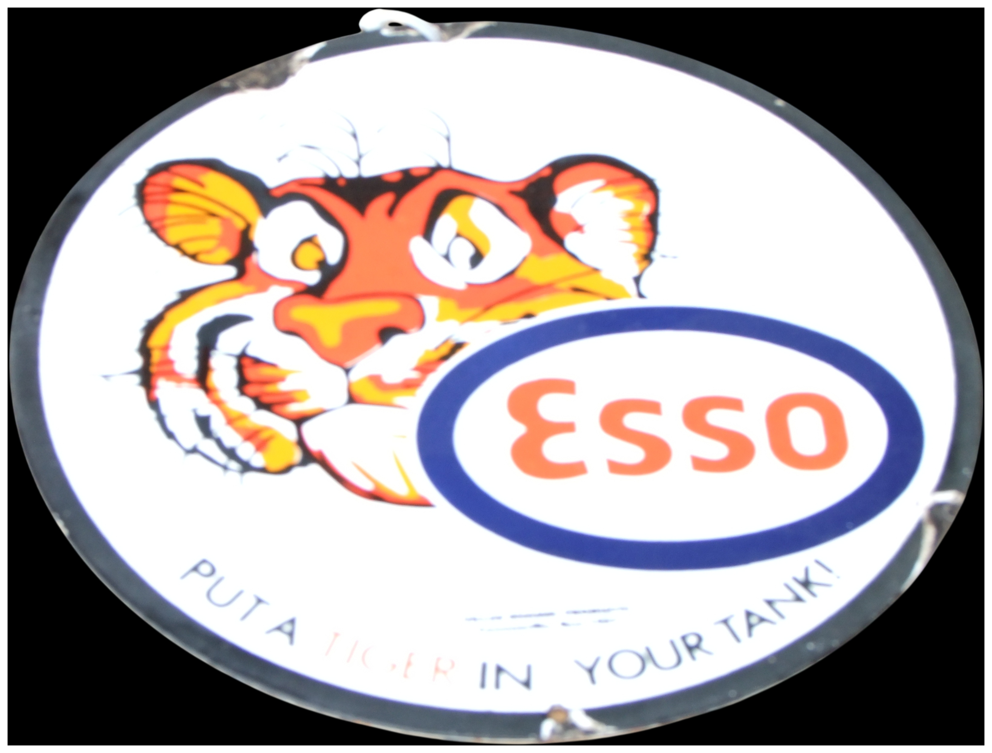 No reserve. Esso Put A Tiger In Your Tank Advertising Sign