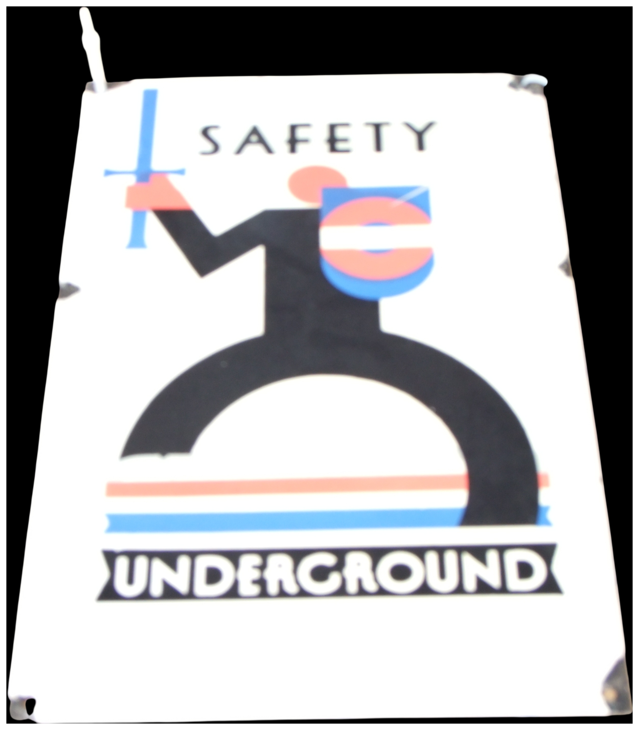 No reserve. An Enamel London Underground Safety Advertising Sign
