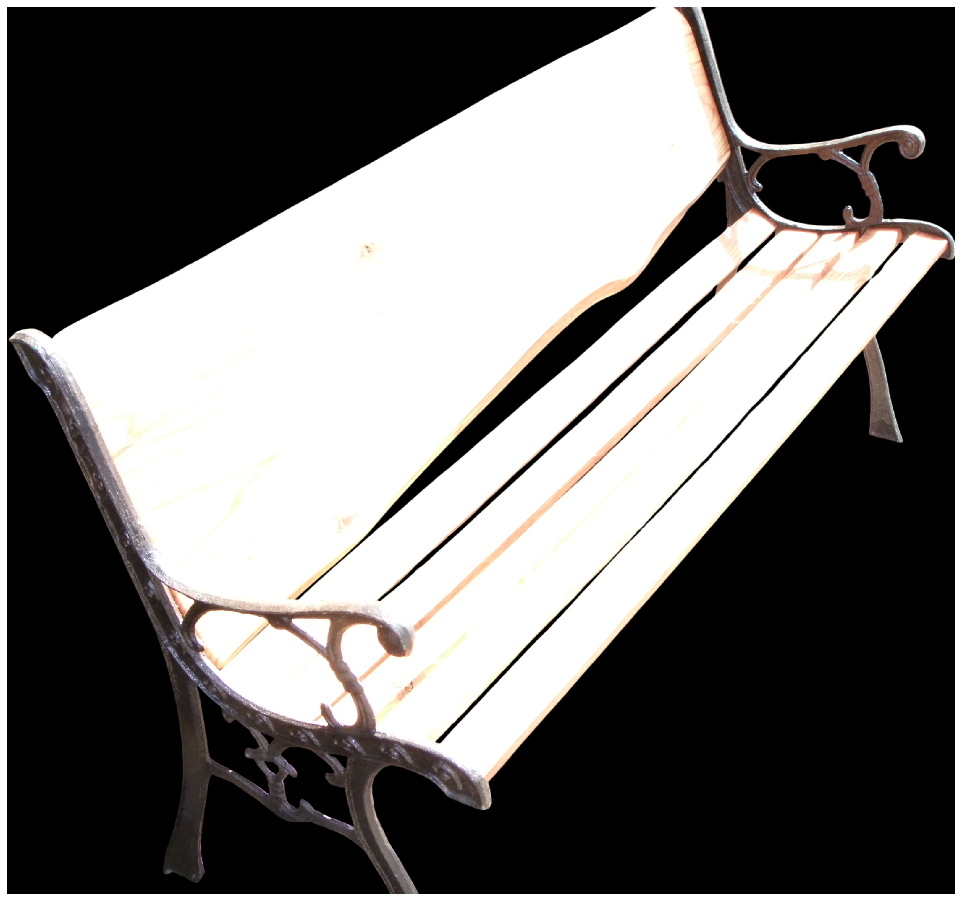Victorian-style Garden Benches with Cast Iron Ends. No reserve.