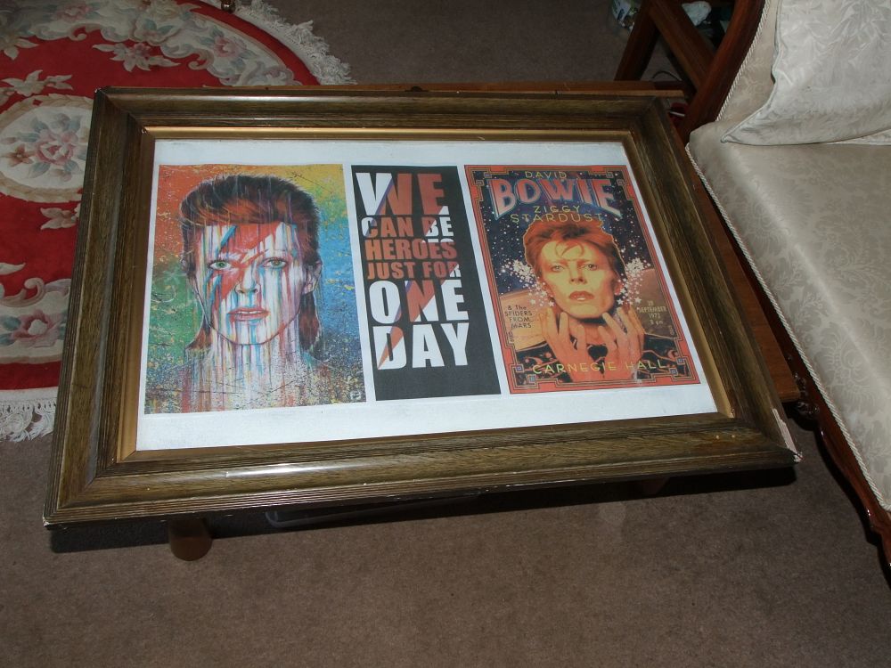 Lot 60: Framed David Bowie Triptych Wall Art Display