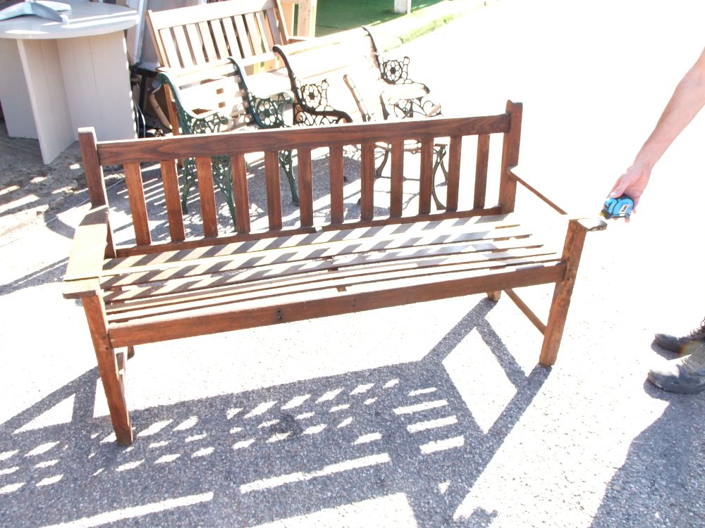 Lot 7: A Slatted Hardwood Garden Bench