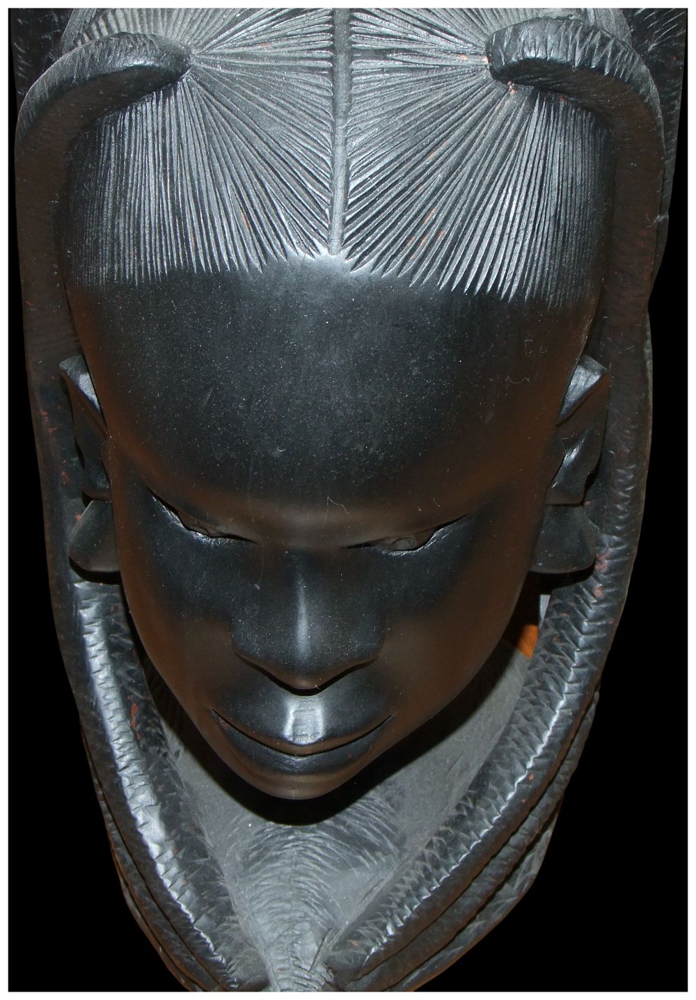 Lot 155: Carved Ebony African Bust