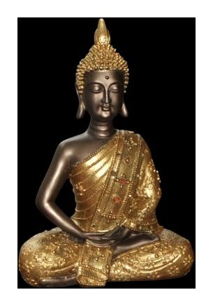 Lot 173: A Decorative Seated Thai-Style Gilt and Bronze-Toned Buddha Statue. No reserve.