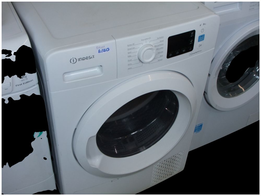 Lot 201: No reserve. Indesit YT M11 82 RX IT 8kg A++ Freestanding Heat Pump Tumble Dryer