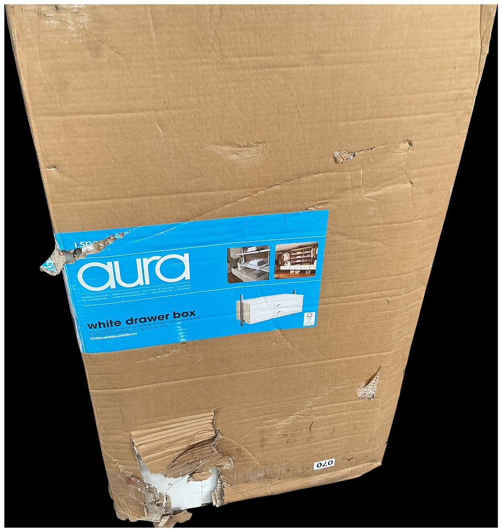 Lot 230: Aura by i-space White Drawer Box Modular Storage Component