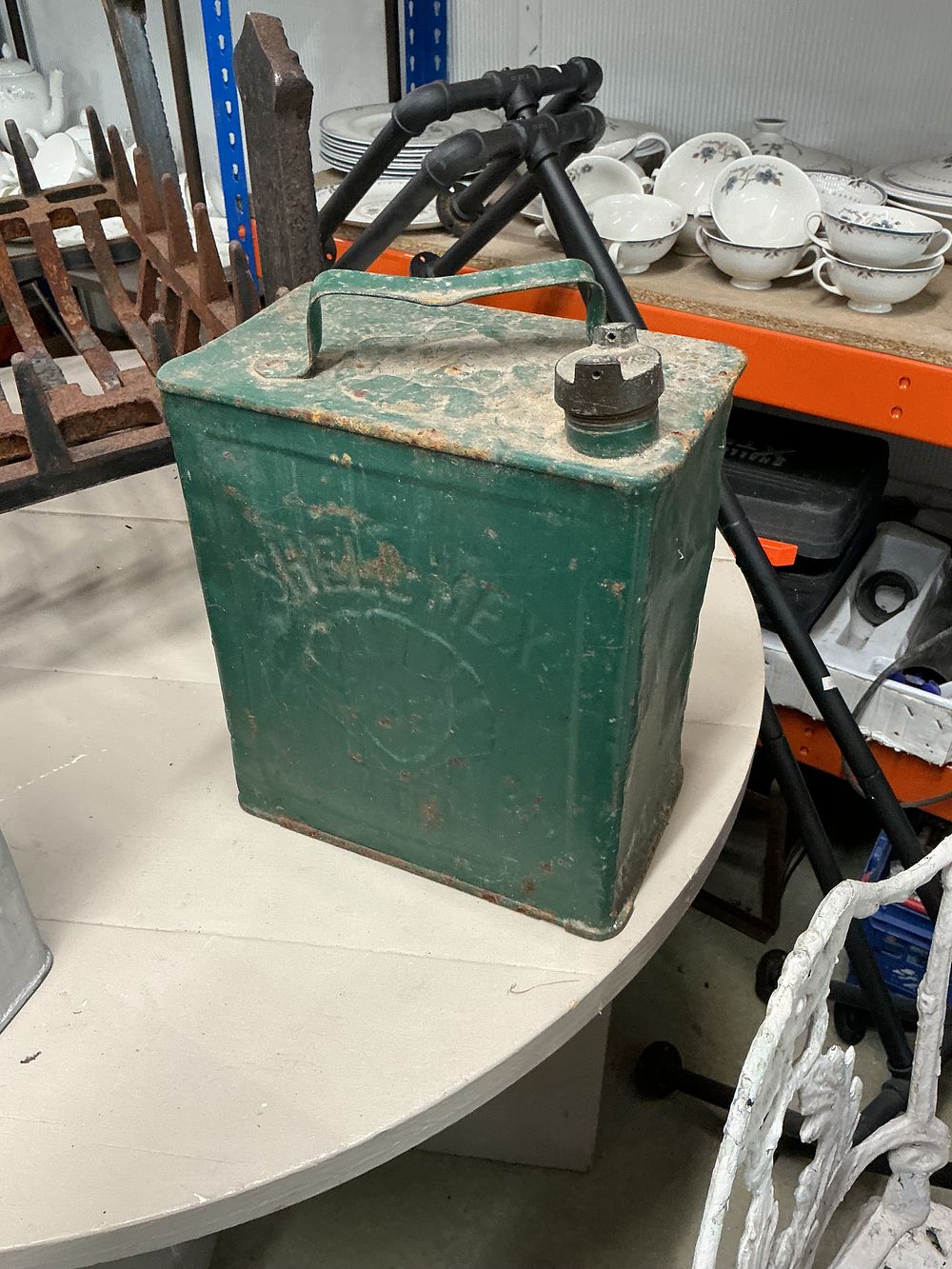 Lot 338: A Vintage Shell-Mex Two Gallon Petrol Can