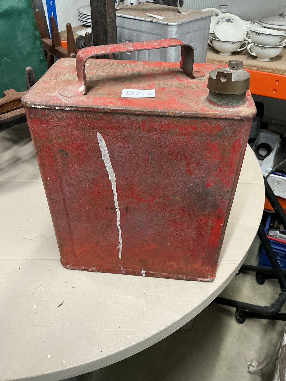 Lot 339: Vintage Pratts Perfection Spirit Two-Gallon Petrol Can