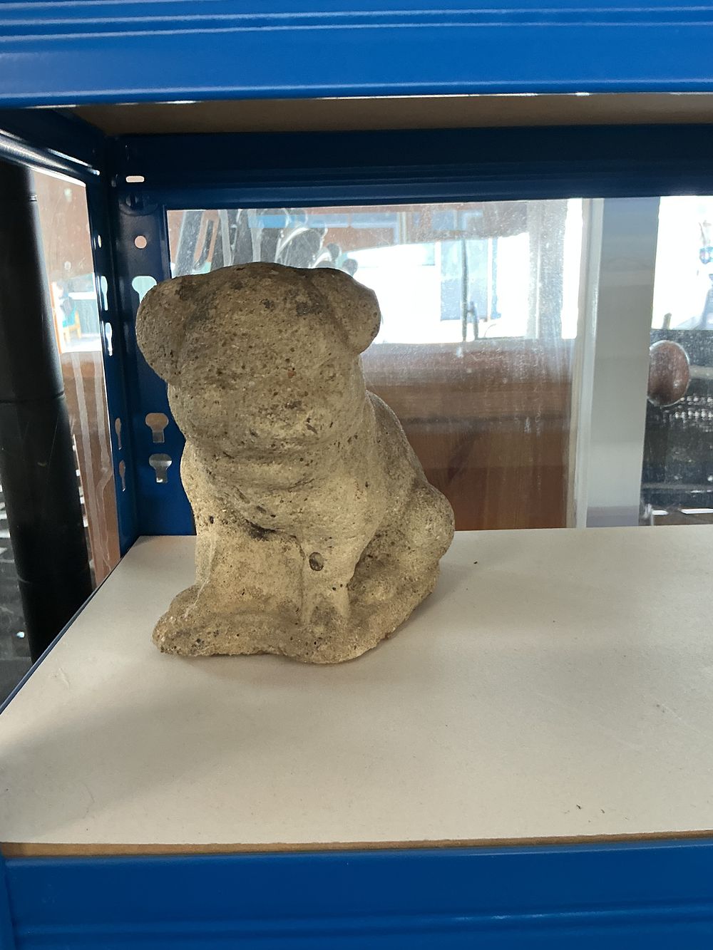 Lot 398: A 20th Century Reconstituted Stone Garden Ornament of a Seated Dog