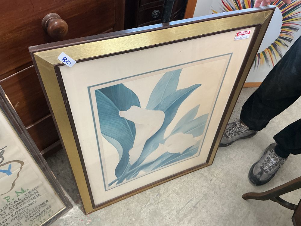 Lot 481: Late 20th Century School, 'Two Calla Lilies'