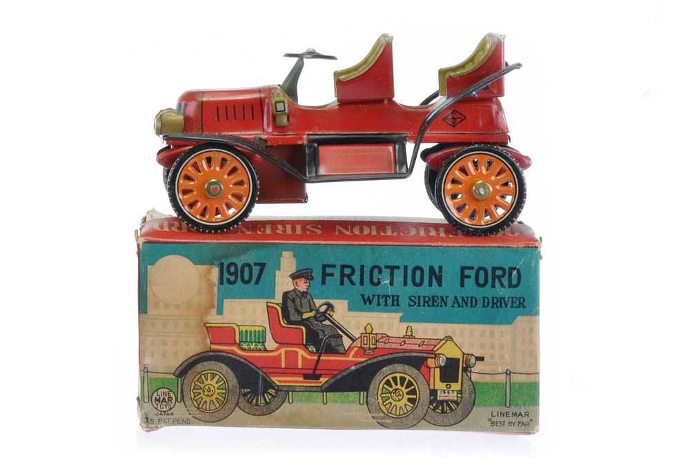 Lot 158: 1907 Tin Friction Ford by LineMar and Marx