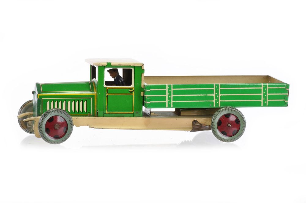 Lot 162: Wells-Brimtoy Tip Truck No. 61 Tin