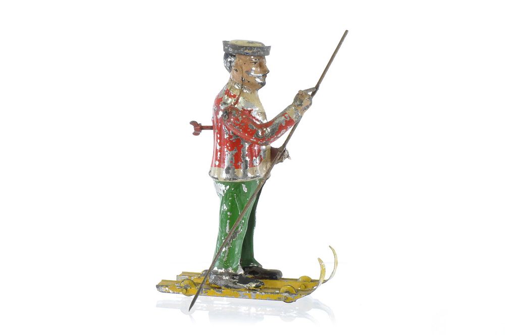 Lot 177: Early German Tin Skier by Max Dannhorn ca 1902