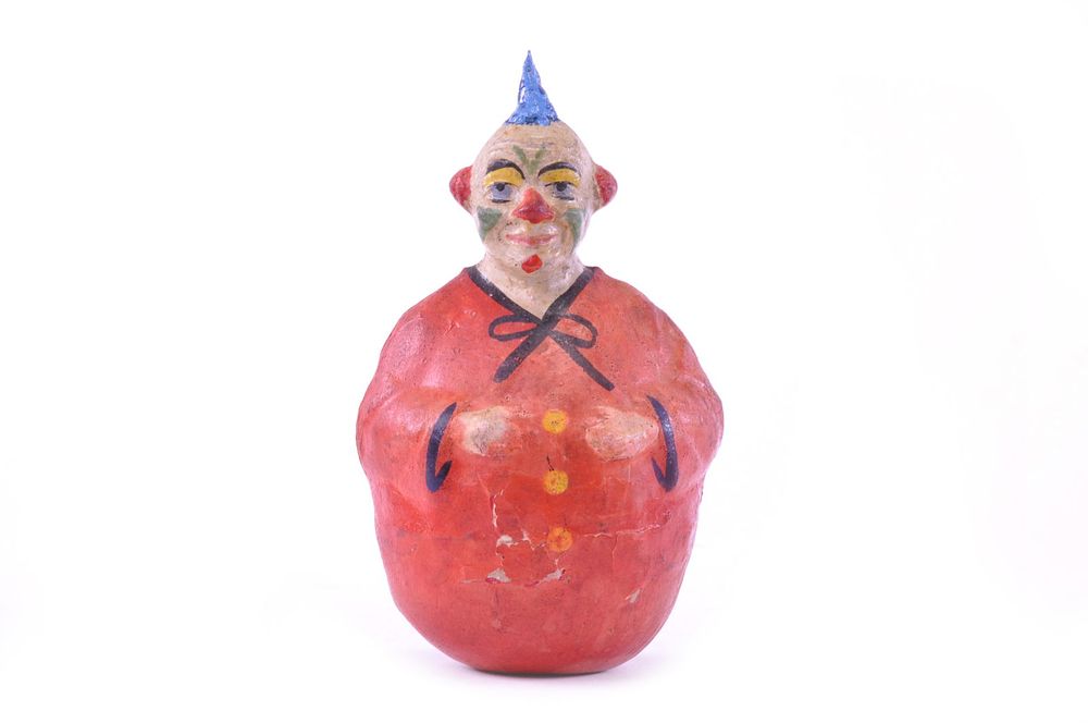 Lot 185: German Paper Mache Clown Rolly Dolly