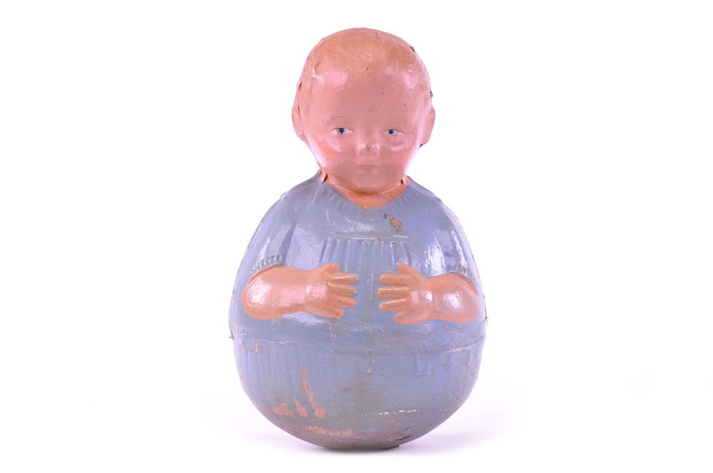 Lot 187: Unusual Boy in Blue Schoenhut Rolly Dolly
