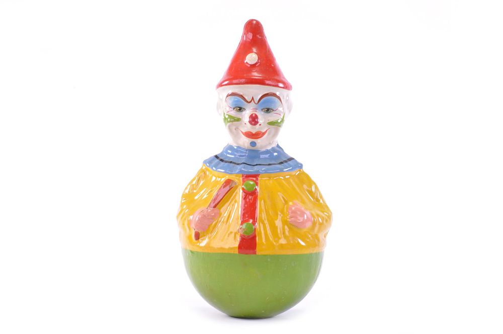 Lot 190: Medium Clown Rolly Dolly by Schoenhut