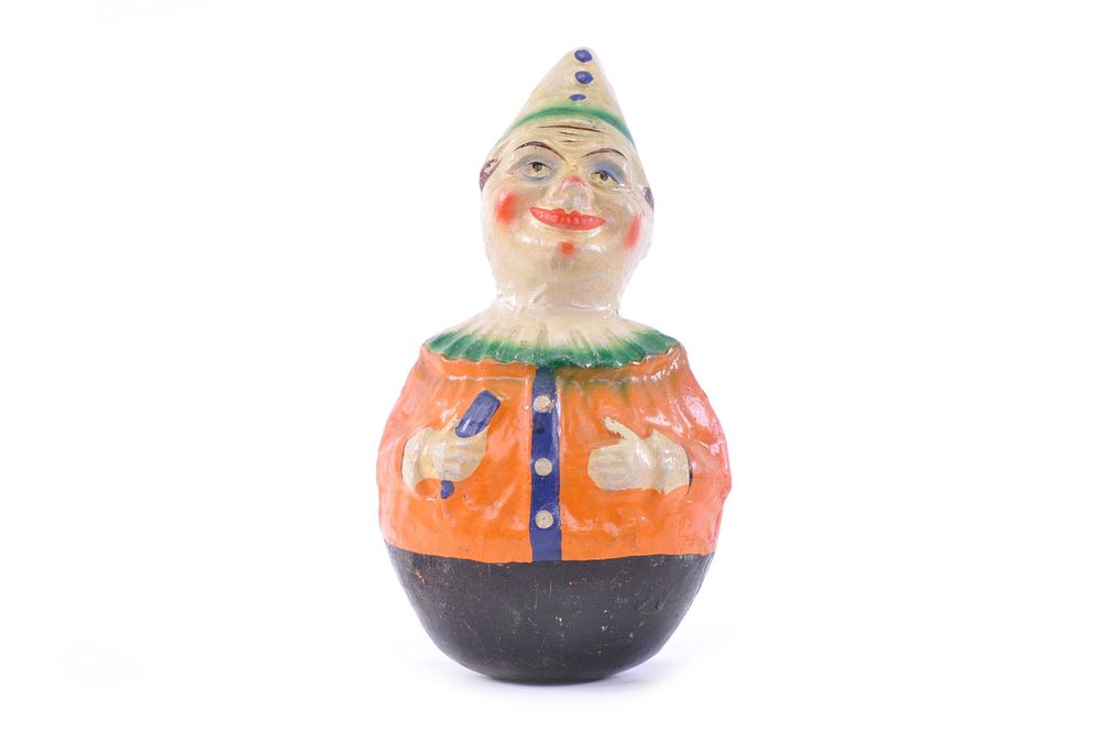 Lot 194: Orange Rolly Dolly Clown with Club