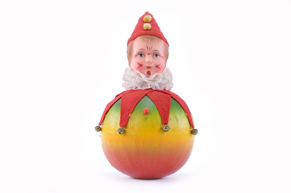 Lot 195: Fine Child Clown Rolly Dolly with Red Velvet and Bells