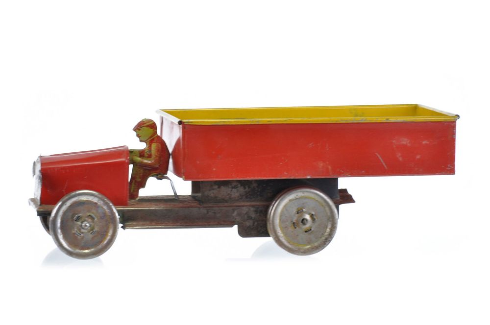 Lot 211: Large American Penny Toy Truck, likely Mohawk Tin Toys