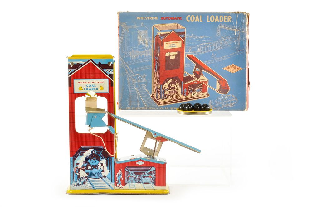 Lot 213: Wolverine Coal Loader Steel Toy with Box