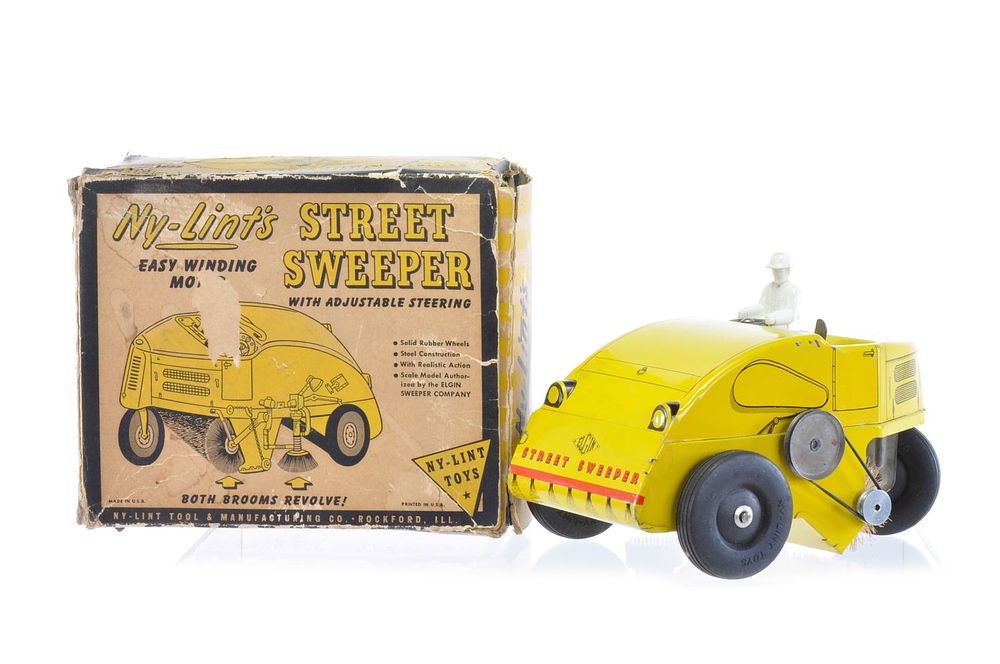 Lot 221: Ny-Lint Toys Street Sweeper with Box, Steel Toy