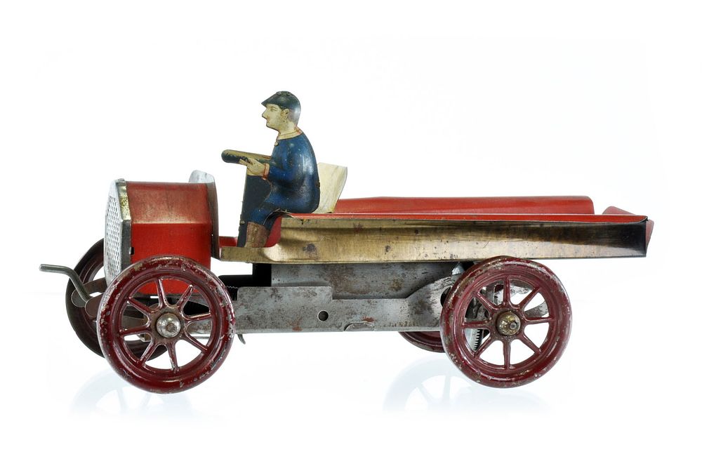 Lot 236: A.C. Gilbert Red Pickup Truck with Windup