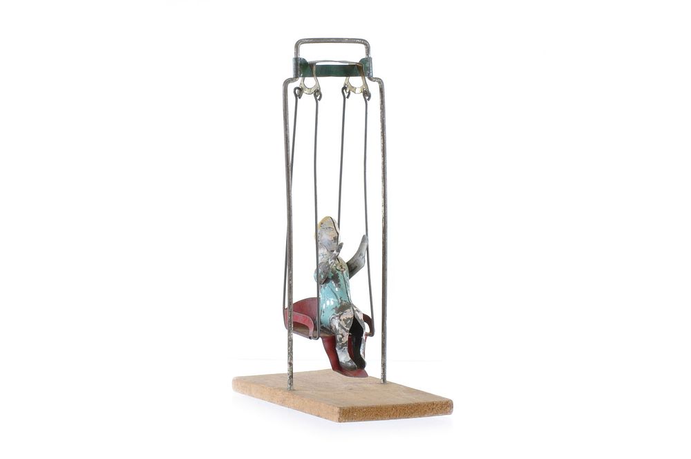 Lot 237: Gibbs Toys Girl on Swing, Tin with Wood