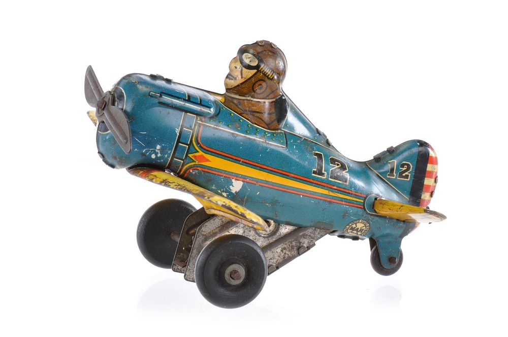 Lot 272: Erie Prototype Marx #12 Tin Airplane