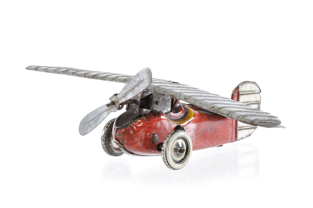 Lot 276: Unusual Bi-Wing Tin Airplane Saalheimer & Strauss, Germany