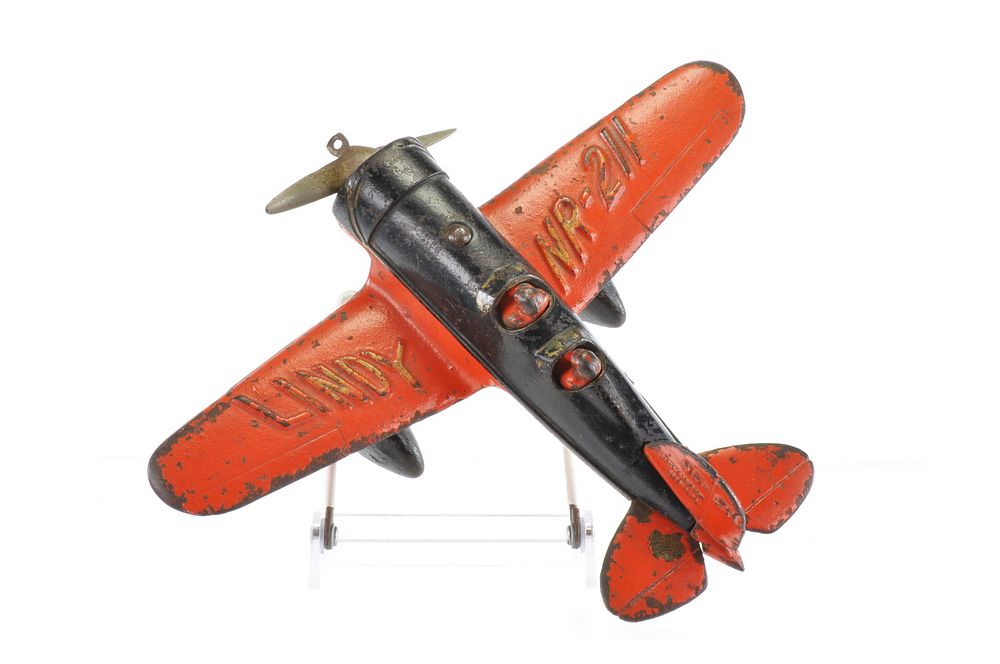 Lot 281: Hubley Cast Iron  NR-211 Sirius Lindy Airplane