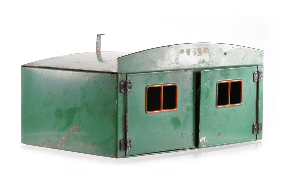 Lot 287: Buddy L Green Steel Airplane Hanger