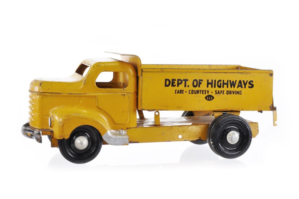 Lot 291: Yellow Minitoy Steel Highway Truck No 223