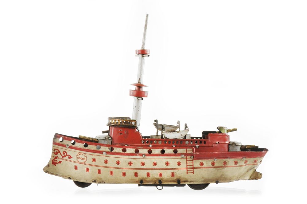 Lot 301: Tin Battleship by OroBr or Oro Tin Works