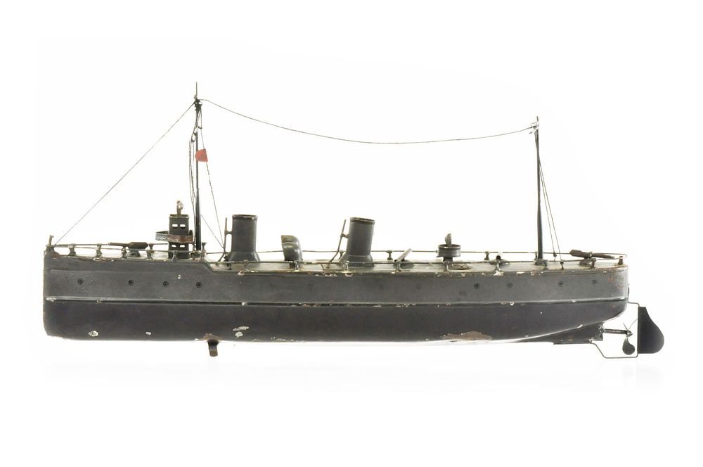 Lot 310: Bing Torpedo Boat Windup German Tin
