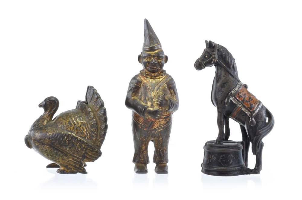 Lot 323: A.C. Williams Clown, Turkey and Horse of Tub Still Banks Lot of 3