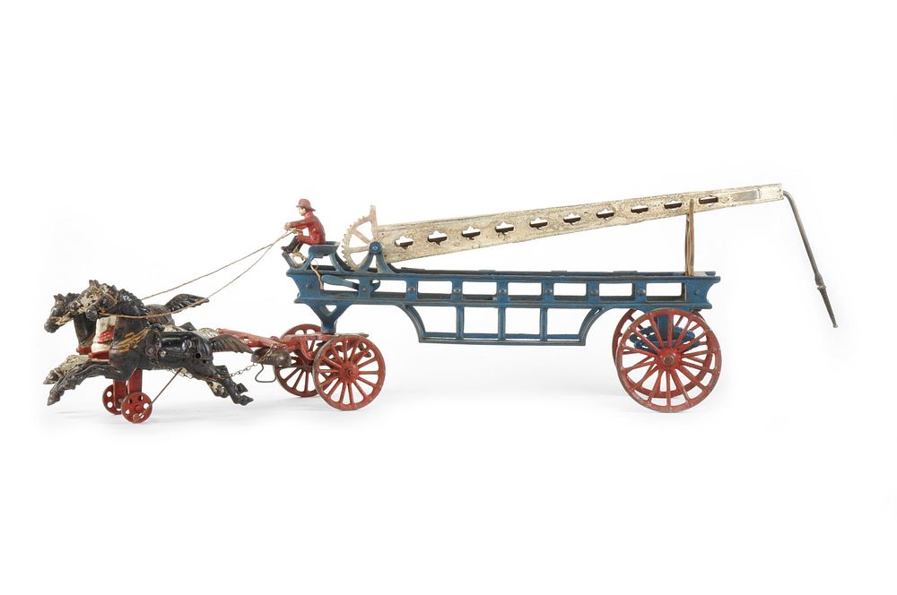 Lot 363: Dent Cast Iron Fire Tower with Three Horses