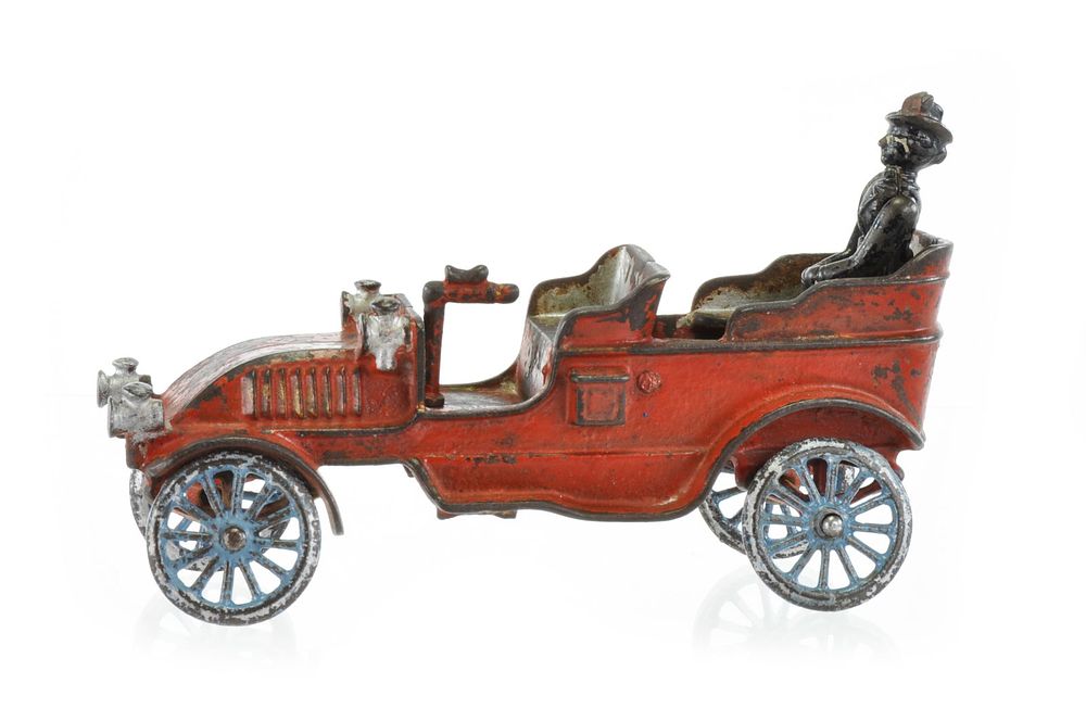 Lot 368: Jones & Bixler Red Devil with Tiller and Lady