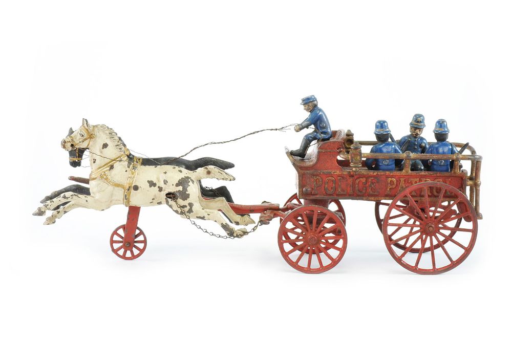 Lot 369: Police Patrol Cast Iron by Kenton with Large Horses