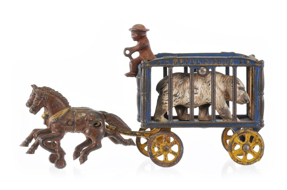 Lot 395: Hubley Royal Circus Wagon with Two Horses