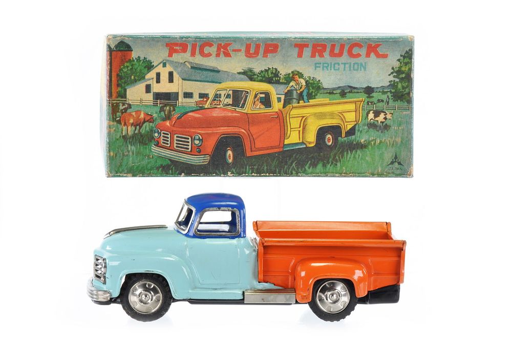 Lot 441: Colorful Tin Pick-up Friction Truck Marked K.S. Japan