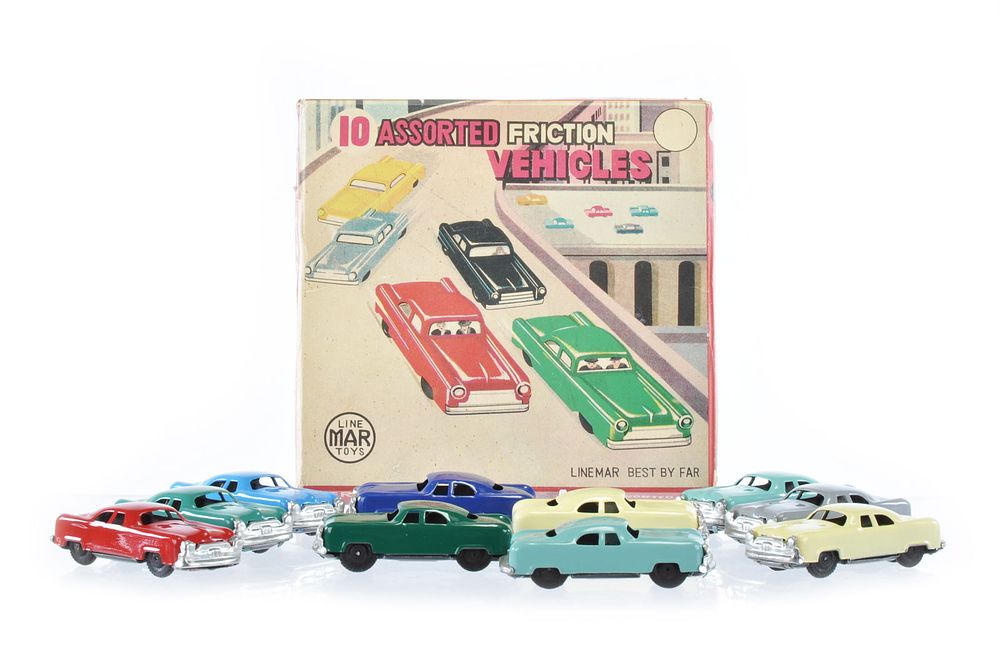 Lot 450: Linemar Boxed 10 Car Vehicle Set from Japan
