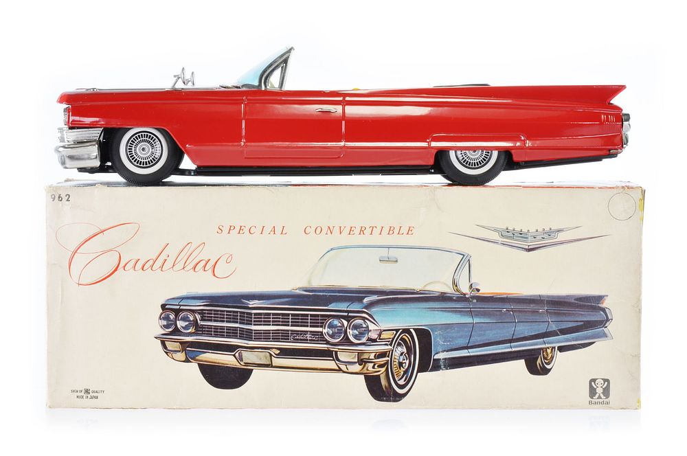 Lot 457: Large Tin Cadillac Special Convertible by Bandai Japan Boxed