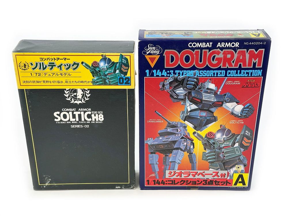 Lot 472: SOLTIC and Dougram Robot Sets by Takara