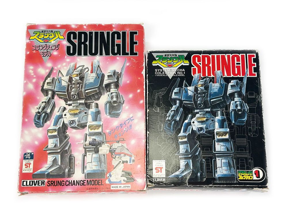 Lot 473: Srungle 1980s Diecast and plastic robots by Colver Toys, Japan