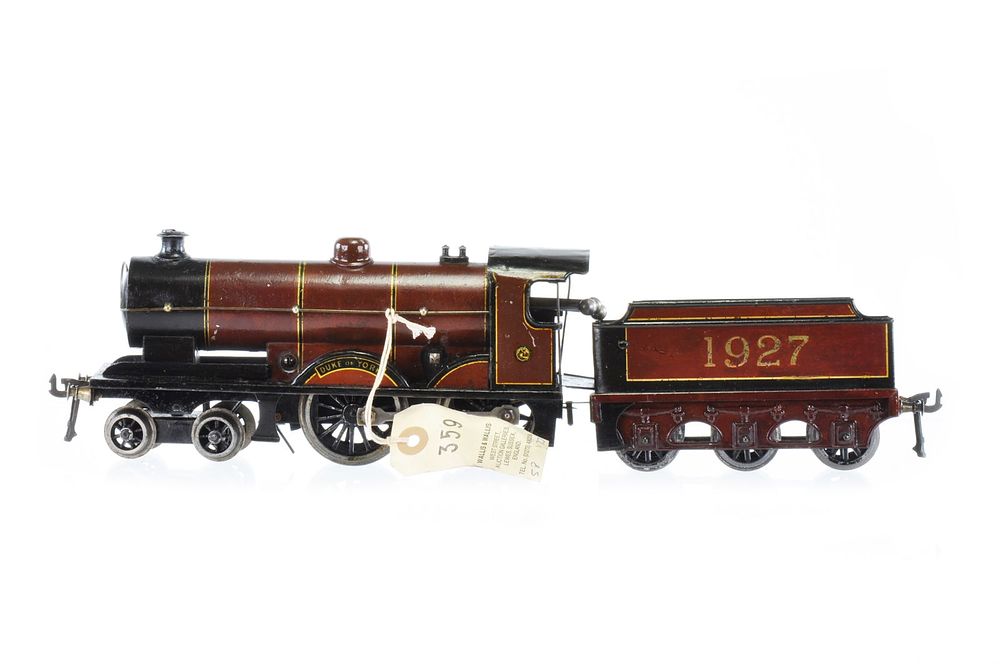 Lot 504: Basset Lowke Duke of York 4-4-0 Locomotive & Tender O Gauge