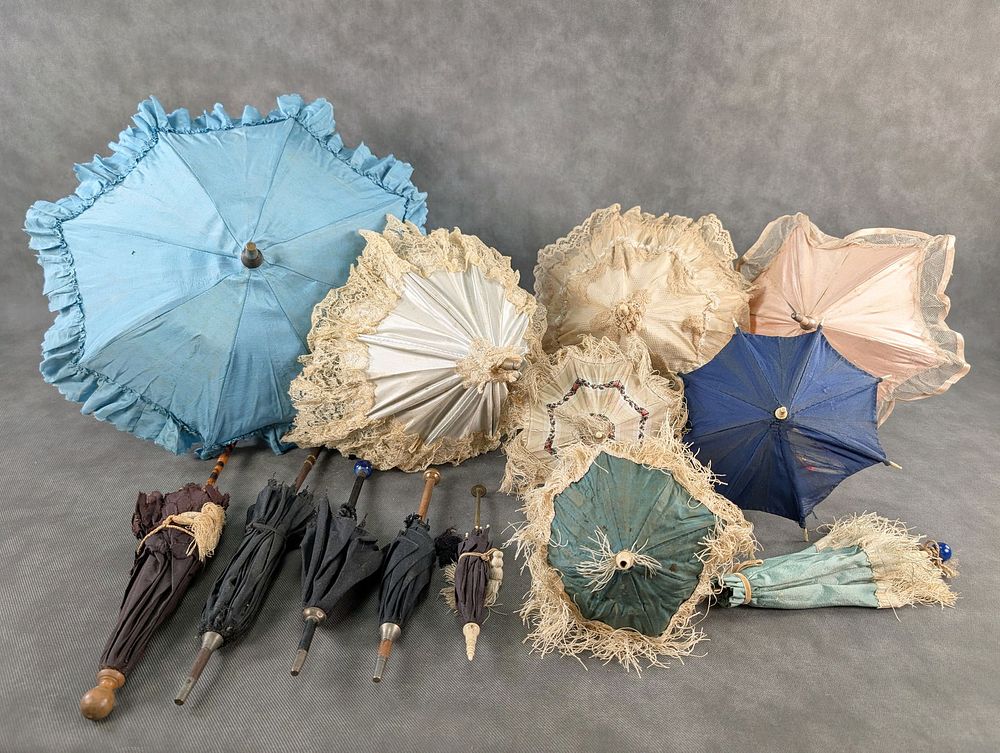 Lot 147: Large Lot of Antique Umbrellas