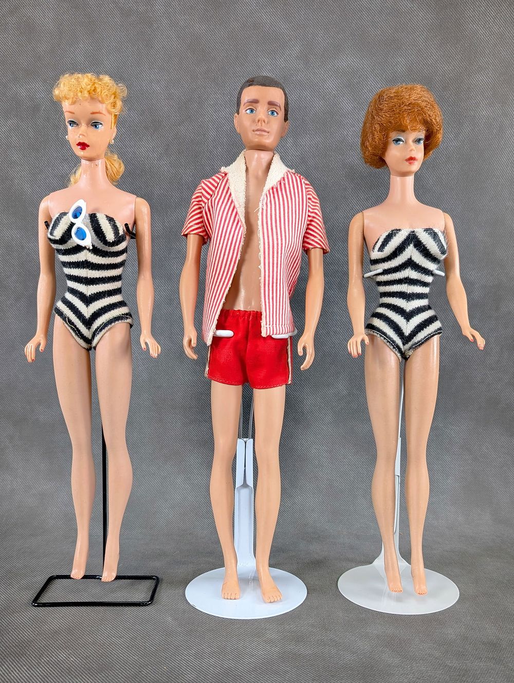 Lot 150: #4 Blonde Barbie Doll Titian Bubble Cut & Ken Doll Lot