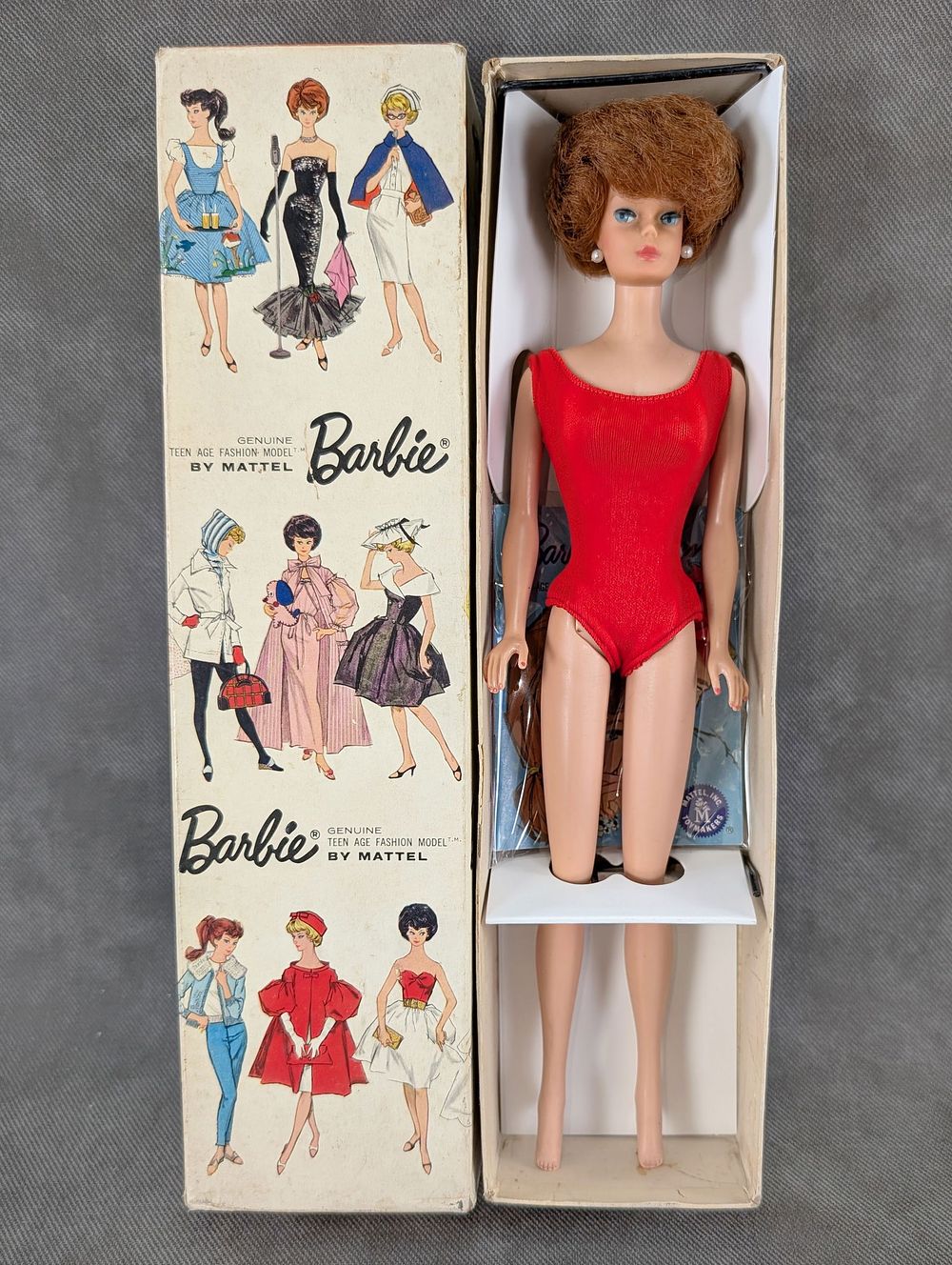 Lot 163: 1960's Barbie Bubblecut Titian Hair in Original Box Near Mint