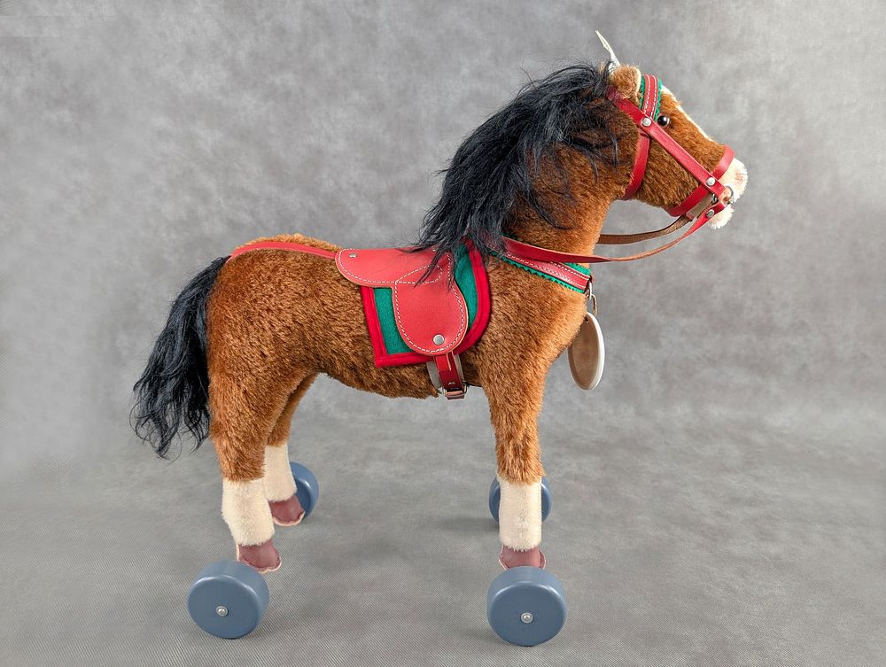 Lot 188: 1998 Steiff Toy Horse on Wheels