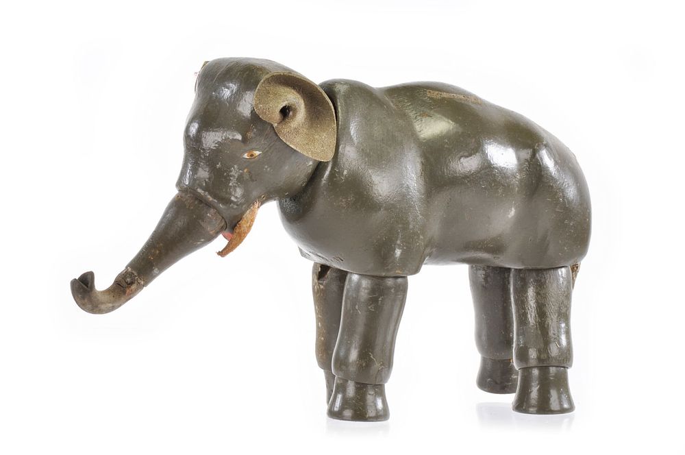 Lot 228: Large Schoenhut Elephant with Trunk