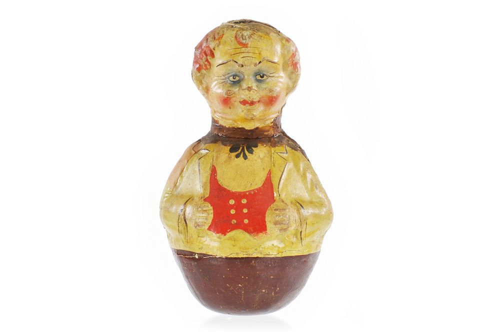 Lot 251: Schoenhut Dolly Clown with Red Vest